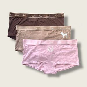 Victoria’s Secret 3pk Boyshort Panty Lot Large New
